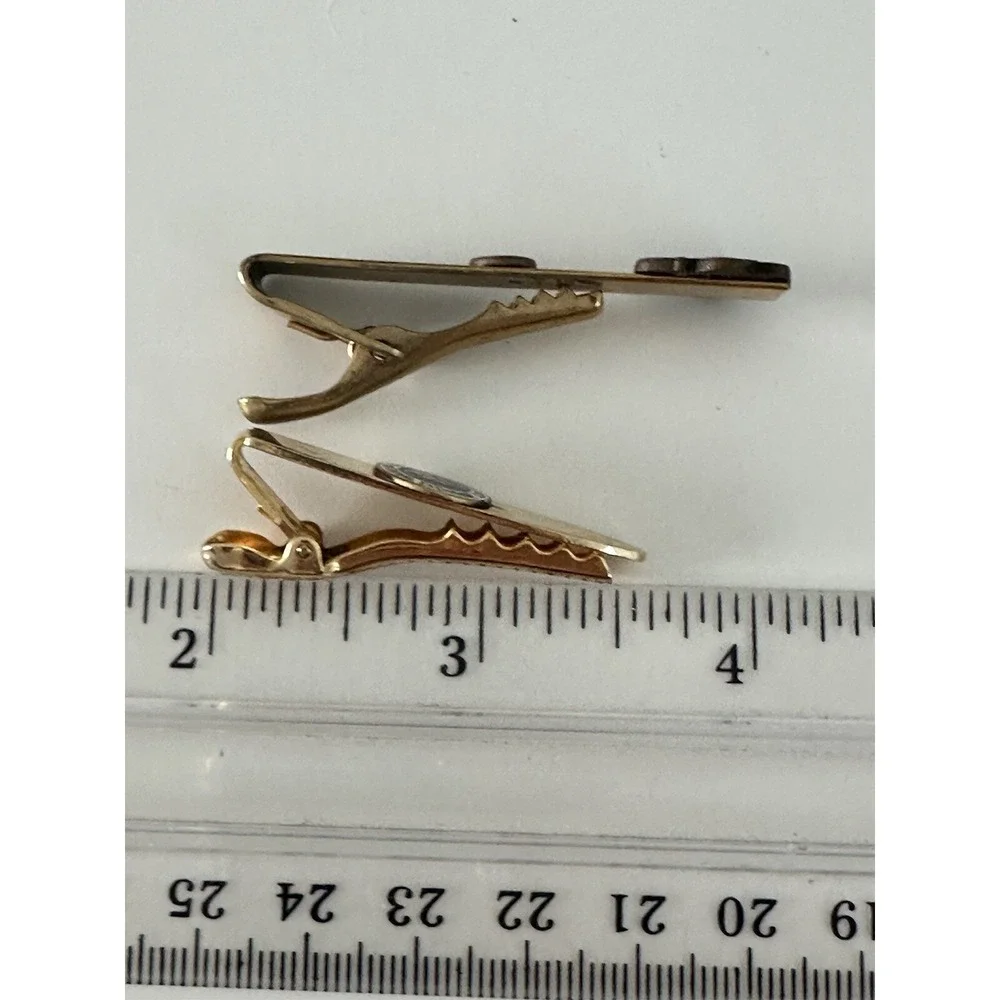 National Exchange Unity for Service Tie Clip Bar Set‎ 5 Years Gold Tone